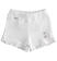 Pantalone corto in felpa con ruches 			BIANCO-0113