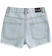 Pantalone corto in denim 100% cotone con vita alta  BLU CHIARO LAVATO-7310 back