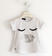 T-shirt bambina con strass e stampa laminata  BIANCO-0113