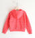 Felpa con zip bambina corallo fluo  CORALLO FLUO-NERO-6RY4 back