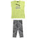 Completo bambina t-shirt con zip e leggings  GIALLO-5241