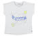 T-shirt smanicata in jersey stretch di cotone con dettaglio glitter e strass  BIANCO-0113