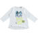 Maxi maglietta a manica lunga in jersey stretch di cotone con stampa frontale illuminata da strass  BIANCO-0113