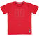 T-shirt in jersey 100% cotone con stampa frontale  ROSSO-2256