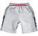 Pantalone corto in felpa 100% cotone con bande laterali  GRIGIO MELANGE-8992_back
